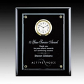 Black Hammond High Gloss Piano Finish Plaque w/ Clock (7"x9")